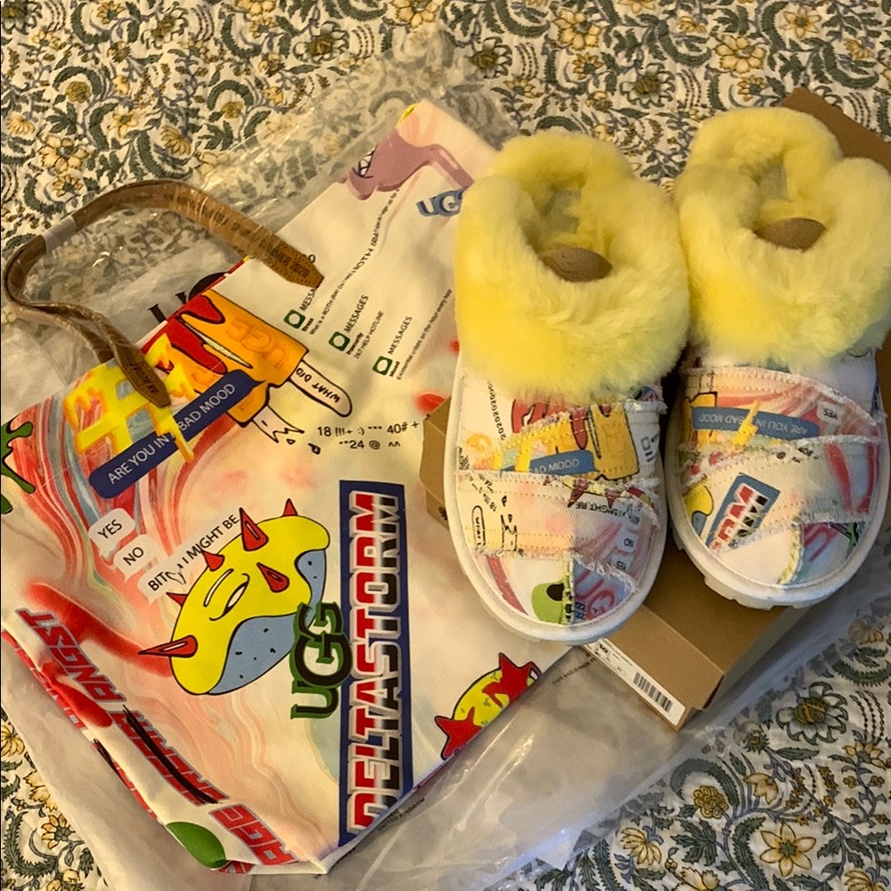 Ugg summer 2020 rare coquette POP ANGELES sz10 plus matching tote